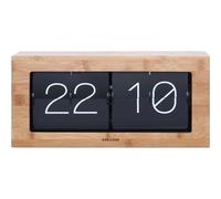 Karlsson Horloge murale KA5642WD XL Flip Clock Bois de bambou 17,5 x 37 x 9 cm
