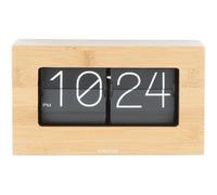 Horloge murale et de table Present Time Boxed Flip Beige 20,5x11,5x7 cm