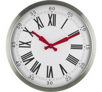 Horloge murale EUROTIME 56860-07 radiopiloté(e) 40 cm argent