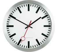 Horloge murale EUROTIME 59002-07 radiopiloté(e) 30 cm argent