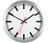 Horloge murale EUROTIME 59002-07 radiopiloté(e) 30 cm argent