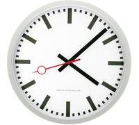 Horloge murale EUROTIME 59530-07 radiopiloté(e) 35 cm argent mécanisme d'horloge silencieux