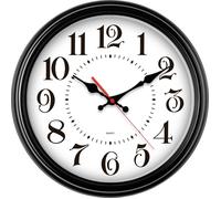 Horloge murale EUROTIME 80882-05 à quartz 31 cm noir