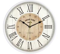 Horloge murale EUROTIME 81748-07 à quartz 30.5 cm blanc