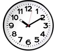 Eurotime Horloge murale 82320 – Quartz – 30 mm x 50 mm – Noir