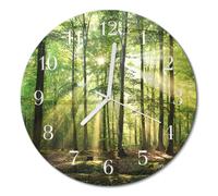 Horloge Murale - fi30 cm - Nature de la forêt - Aiguilles blanches