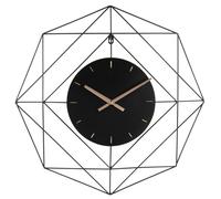 Horloge murale filaire en acier noir, 60x60 cm 60x60x5.5cm Noir