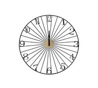 Horloge murale filaire en métal noire (ø50cm) - -