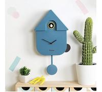 Horloge murale - FISURA - Coucou bleu - Plastique ABS - 21,5 cm - Intérieur