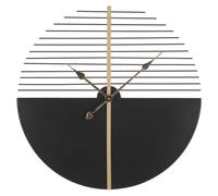 Horloge murale Glam Stick en fer noir et or