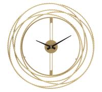 Horloge murale Gold Strips avec anneaux concentriques en fer doré
