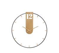 Horloge murale Goldy de Mauro Ferretti, diamètre 60 cm, épaisseur 4,5 cm, finition dorée et noire