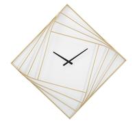 Horloge murale Goldy Line en losange en fer doré