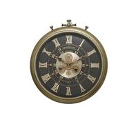 Horloge Murale Gousset Créateur d'intérieur Fran 61cm Noir en Acier Inoxydable et Verre