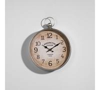 Horloge murale gousset en acier, 30x40 cm 30x40x6cm Gris