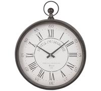 Horloge murale gousset en acier gris foncé, 41x51 cm 40.5x50.5x5.8cm Noir
