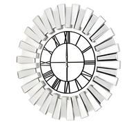 Horloge murale grise moderne en bois pour la maison et le bureau