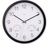 Horloge murale Hama 00185885 à quartz 30 cm x 30.00 mm x 30.00 mm x 4.00 mm noir