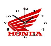 Horloge Murale - HONDA - Logo Moto - Aluminium - 20x20 cm - Rouge
