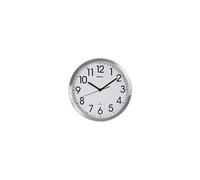 MAUL Horloge murale radio MAULmove, diamètre 300 mm, argent