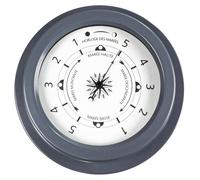 Horloge murale indiquant les marées, en bois et métal, 22,8 cm, couleur grise, style art déco, thème marin