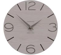 Horloge murale italienne, fabriquée à la main, 30 cm, élégante et discrète, de grande qualité, cadeau idéal, en bois de chêne et granit gris.