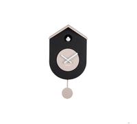 Horloge murale - KARLSSON - Grato Cuckoo - Coucou - Noir/Warm Grey - Sons naturels