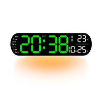 Horloge Murale LED Avec Télécommande Verte