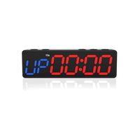 Horloge Murale LED, Horloge d'entraînement avec batterie, mini minuterie de gymnastique portable aimant intégré, compte à rebours/minuterie programmable