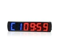 Horloge Murale LED, Minuterie d'intervalle LED for l'extérieur, 5 pouces, grand Tube numérique, chronomètre, école, maison, natation, course à pied, gymnase, Tabata, minuterie d'entraînement de boxe