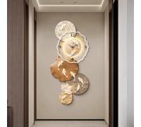 Horloge Murale LED Moderne, Minimaliste et Luxueuse, silencieuse, Sculpture Florale 3D, décoration Murale Lumineuse Salon, Chambre, Couloir ou Bureau. (70 * 140CM)