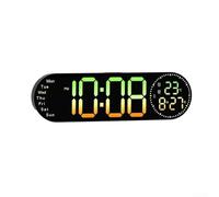 Horloge murale LED RVB changement de couleur 43 cm numérique | Minuteur intégré, compte à rebours jusqu'à 99 minutes, idéal pour la cuisine, le sport, l'apprentissage, le temps précis