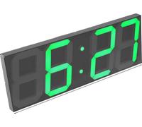Horloge murale LED, télécommande, alimentation USB, luminosité réglable, vert, 45X16X2.5cm