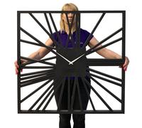 Horloge murale Loft Square z226-1-2-x, 80 cm noir