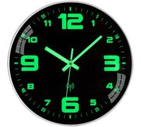 Horloge murale lumineuse de 30 cm, àradio, silencieuse, design moderne