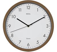 MAUL Horloge murale 9051476 à quartz silencieuse 30 cm bois foncé