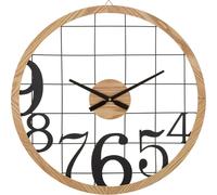 Horloge murale Mauro Ferretti, chiffres Ø 60 x 2,5 cm, noir et marron