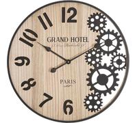 Horloge murale Mauro Ferretti, modèle Grand, noire et marron, dimensions 60x4,5 cm