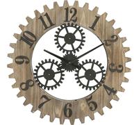 Horloge murale Mauro Ferretti Ingranaggio Plus Ø60x4 cm noir naturel