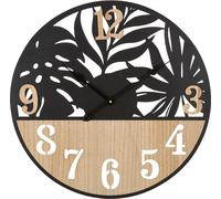 Horloge murale Mauro Ferretti palmier Ø 60x2,5 cm noir marron