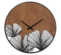 Horloge murale Mauro Ferretti super face en bois Ø 60x2 cm marron noir