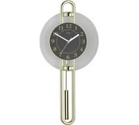 Horloge murale Mebus 14813 à quartz, 26 cm x 54,5 cm, dorée, noire et argentée