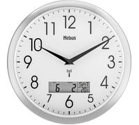 Mebus Horloge murale 19422 radiopilotée 30 cm x 30 mm argent