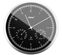 Horloge murale Mebus 19777 radiopiloté(e) 25 cm x 50 mm argent mécanisme d'horloge silencieux