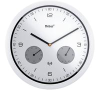 Horloge murale Mebus 52826 radiopiloté(e) 26 cm x 42 mm blanc