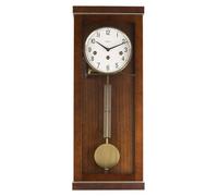 Horloge murale, mécanique, carillon Westminster (4/4), en noyer, dimensions : 57 x 22,5 x 13 cm