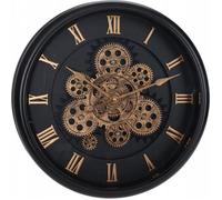 Horloge murale - Mécanisme visible - Diamètre 40 cm - Noir - Profondeur 6 5 cm