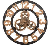 Horloge murale Métal 58 cm Doré et noir