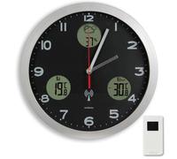 Horloge murale station météo lcd radiopilotée