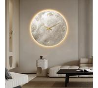 Horloge murale minimaliste moderne, salon, lune, peinture en grès, maison, mode, idées de restaurant, lumière LED, décoration murale J Type LED lamp